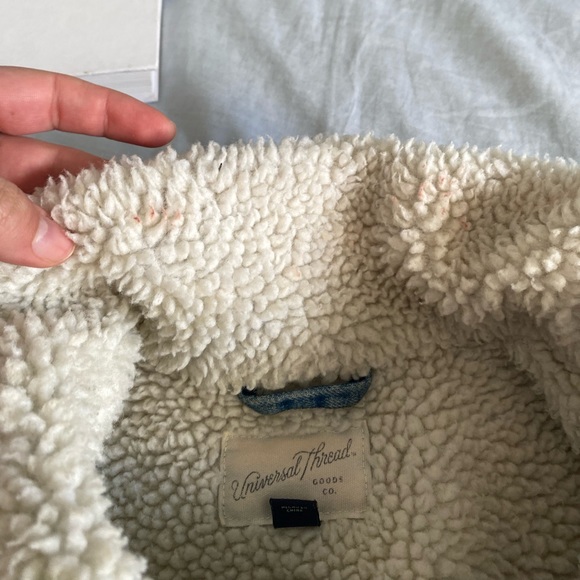 Jean denim shearling jacket target universal thread - Picture 11 of 13